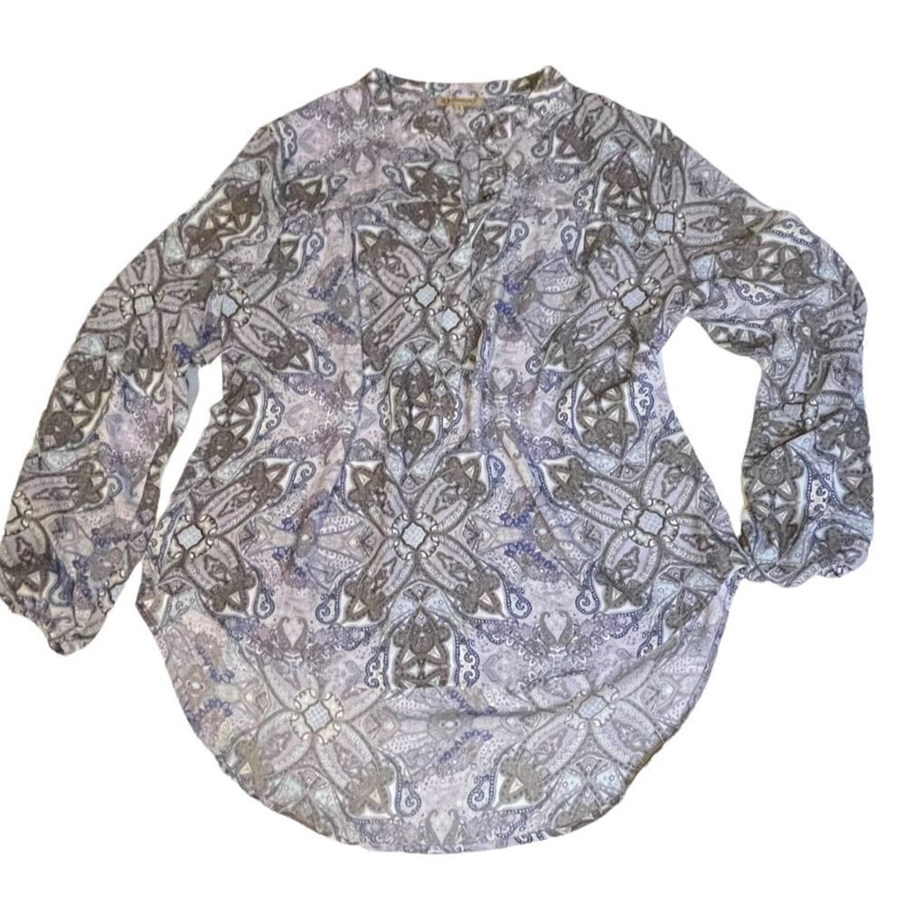 Democracy Long Sleeve Patterned Blouse - image 3